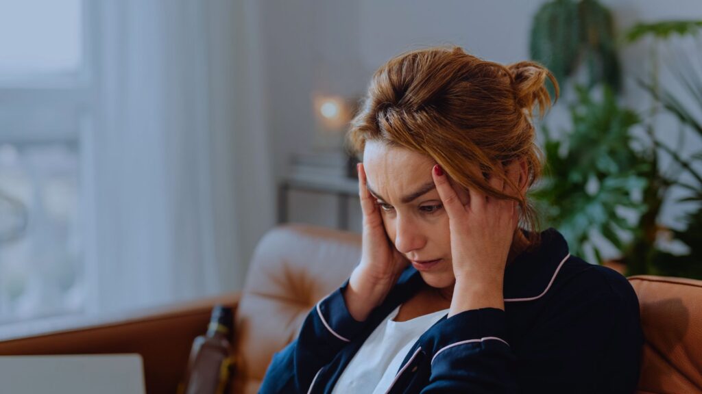 un femme vivant du stress